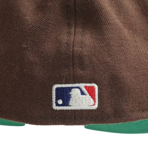 Fear Of God Essentials X New Era 5950 Gothic F Fitted Baseball Hat 7 3/8 Walnut - Picture 5 of 11